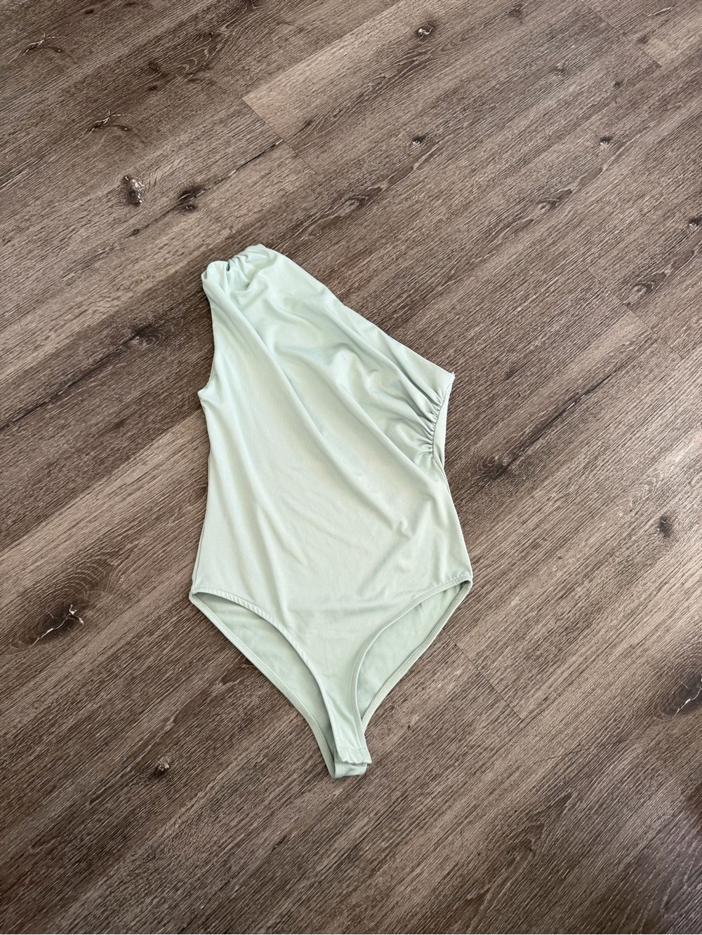 Zara Light Mint One-Shoulder One-Piece